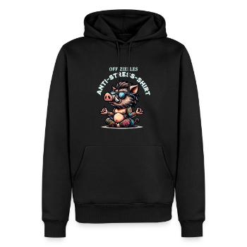 Meditieren & Yoga Offizielles Anti Stress - Männer Premium Bio Hoodie - Schwarz - Vorne - Nico (187cm)