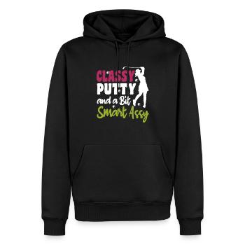 Golf Girl Golfer - Männer Premium Bio Hoodie - Schwarz - Vorne - Nico (187cm)
