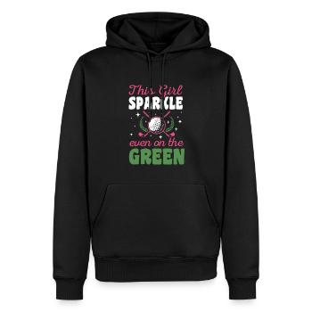 Golf Girl Golfer - Männer Premium Bio Hoodie - Schwarz - Vorne - Nico (187cm)
