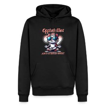 Meditieren & Yoga Offizielles Anti Stress - Männer Premium Bio Hoodie - Schwarz - Vorne - Nico (187cm)