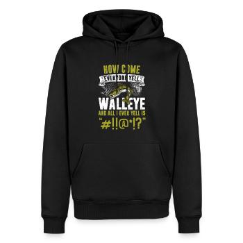 Pêche au doré jaune - Sweat à capuche Premium bio Homme - noir - Devant - Nico (187cm)