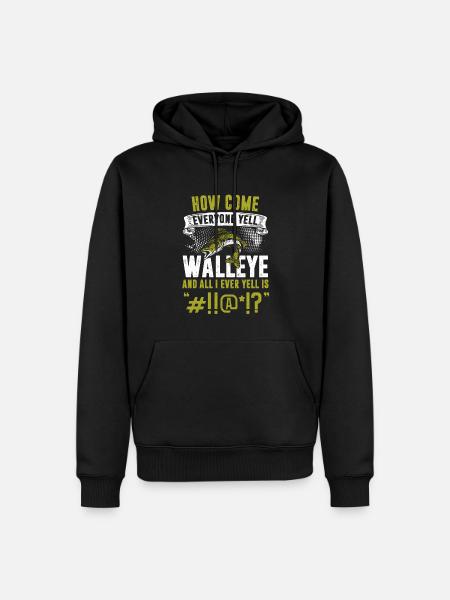 Walleye Fishing - Männer Premium Bio Hoodie - Schwarz
