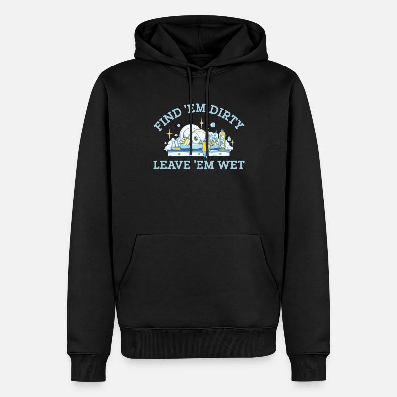 Lave-vaisselle - Sweat à capuche Premium bio Homme - noir