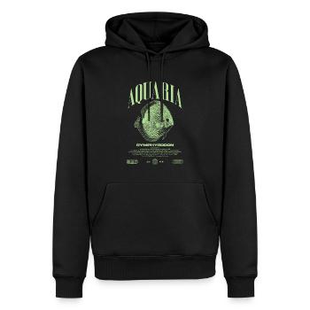 Diskus Cichlid Fish Keeper Moderne Streetwear - Männer Premium Bio Hoodie - Schwarz - Vorne - Nico (187cm)