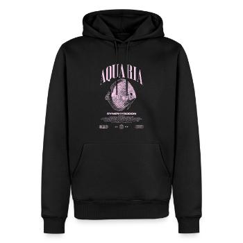 Diskus Cichlid Fish Keeper Moderne Streetwear - Männer Premium Bio Hoodie - Schwarz - Vorne - Nico (187cm)
