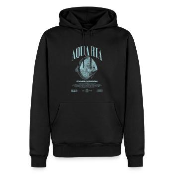 Discus Cichlidé Fish Keeper Moderne Streetwear - Sweat à capuche Premium bio Homme - noir - Devant - Nico (187cm)