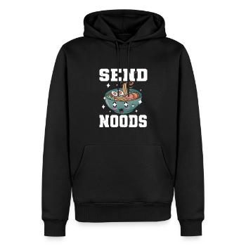 Send Noods Funny Japanese Ramen Noodle - Männer Premium Bio Hoodie - Schwarz - Vorne - Nico (187cm)