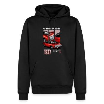 Ich bin nicht alt, ich bin ein Oldtimer, Oldtimer, geboren 1937 - Männer Premium Bio Hoodie - Schwarz - Vorne - Nico (187cm)