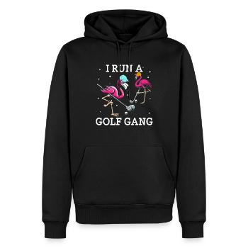 Golf Girl Golfer - Männer Premium Bio Hoodie - Schwarz - Vorne - Nico (187cm)