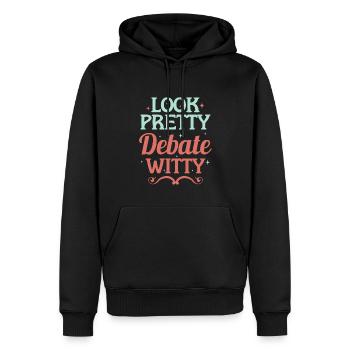 Speech debate team - Men’s Premium Organic Hoodie - black - Front - Nico (187cm)