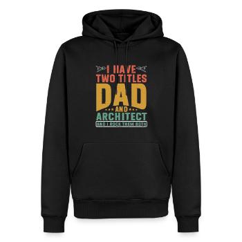 Architect Architecture - Men’s Premium Organic Hoodie - black - Front - Nico (187cm)