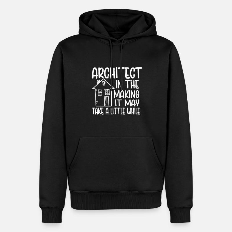 Architecte Architecture - Sweat à capuche Premium bio Homme - noir