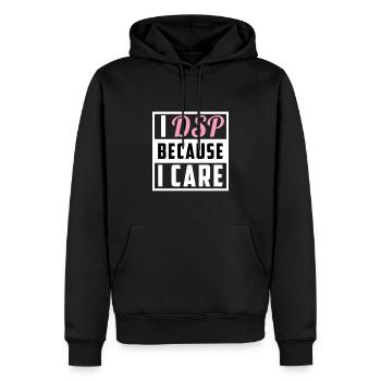 Direct Support Professional - Men’s Premium Organic Hoodie - black - Front - Nico (187cm)