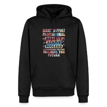 DSP Soutien direct Infirmière DSP professionnelle - Sweat à capuche Premium bio Homme - noir - Devant - Nico (187cm)