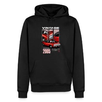 Ich bin nicht alt, ich bin ein Oldtimer, der 2005 geboren wurde - Männer Premium Bio Hoodie - Schwarz - Vorne - Nico (187cm)