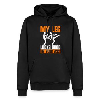 Leg amputee amputation - Men’s Premium Organic Hoodie - black - Front - Nico (187cm)