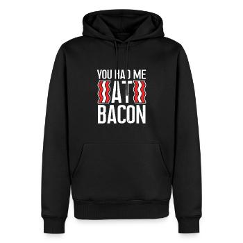 You Had Me At Bacon - Men’s Premium Organic Hoodie - black - Front - Nico (187cm)