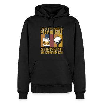 Golf Golfer - Männer Premium Bio Hoodie - Schwarz - Vorne - Nico (187cm)
