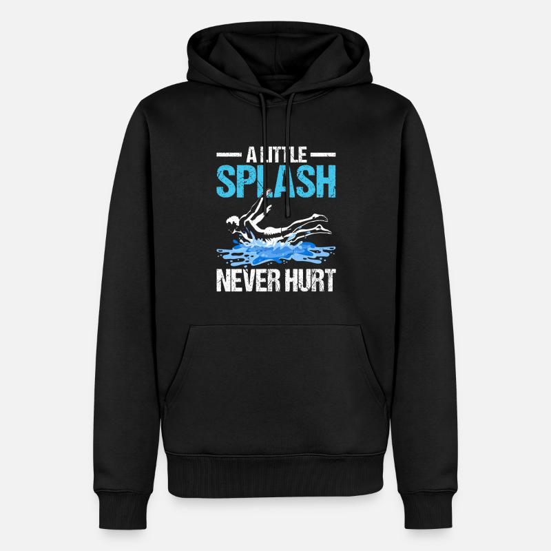 Flop ventral Flop - Sweat à capuche Premium bio Homme - noir