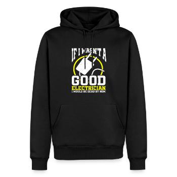 Electrician - Männer Premium Bio Hoodie - Schwarz - Vorne - Nico (187cm)
