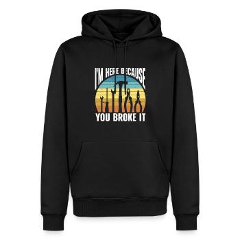 Electrician - Männer Premium Bio Hoodie - Schwarz - Vorne - Nico (187cm)