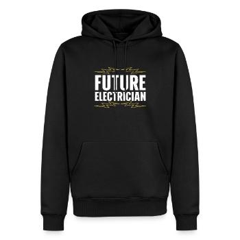Electrician - Männer Premium Bio Hoodie - Schwarz - Vorne - Nico (187cm)