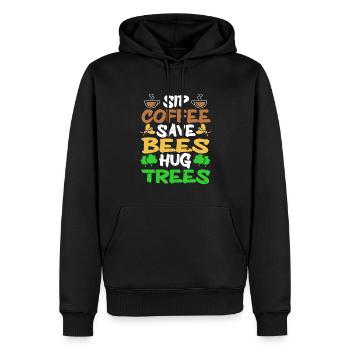 Earth Day Climate Change Awareness - Männer Premium Bio Hoodie - Schwarz - Vorne - Nico (187cm)