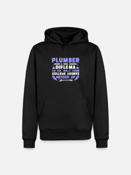 Funny I'm A Plumber - Men’s Premium Organic Hoodie - black