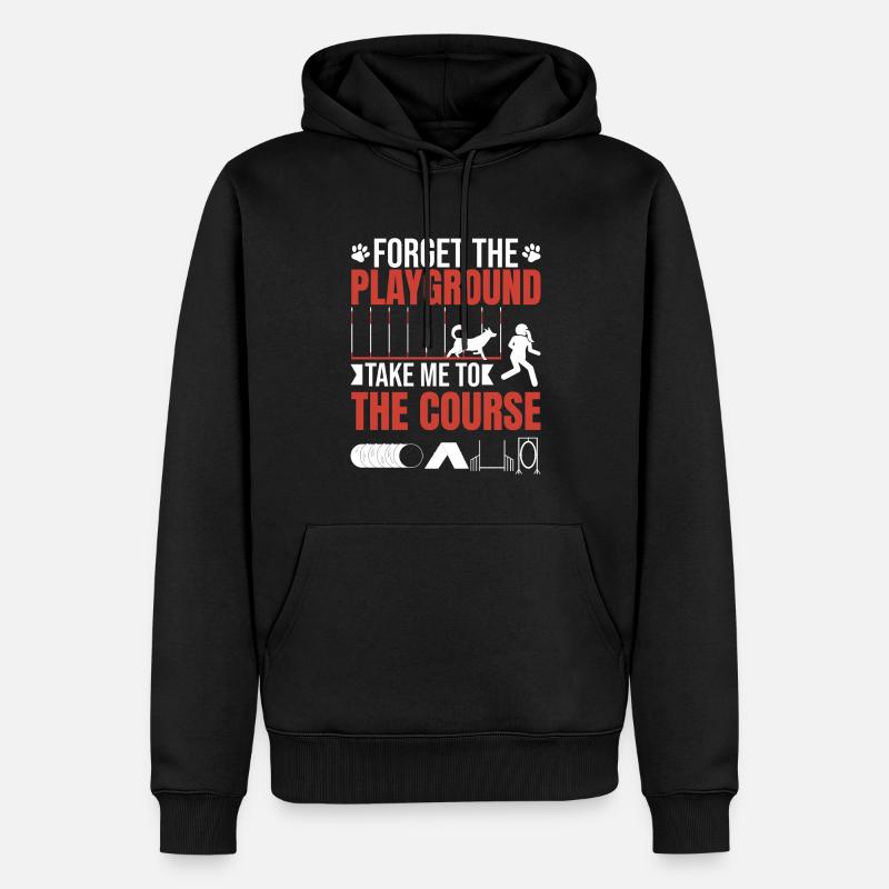 Agilité canine - Sweat à capuche Premium bio Homme - noir
