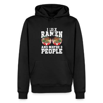 I Like Ramen And Maybe 3 People Chopsticks Noodle - Männer Premium Bio Hoodie - Schwarz - Vorne - Nico (187cm)