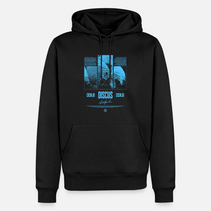Diskusfisch Buntbarsch Aquarium Fischhalter - Männer Premium Bio Hoodie - Schwarz
