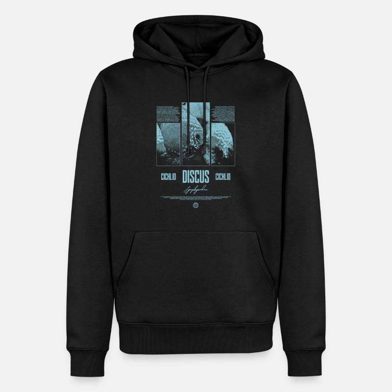 Diskusfisch Buntbarsch Aquarium Fischhalter - Männer Premium Bio Hoodie - Schwarz