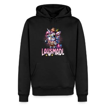 Tracht Damen Outfit Dirndl Ersatz Lausmadl - Sweat à capuche Premium bio Homme - noir - Devant - Nico (187cm)