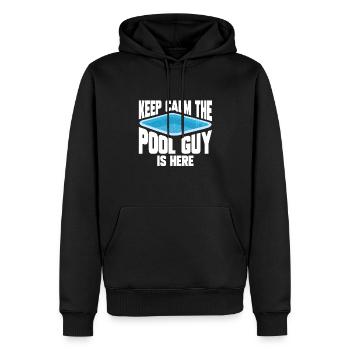 Pool Cleaner Keep Calm The Pool Guy Is Here - Männer Premium Bio Hoodie - Schwarz - Vorne - Nico (187cm)