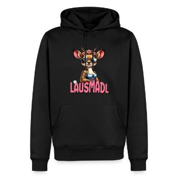 Tracht Damen Outfit Dirndl Ersatz Lausmadl - Sweat à capuche Premium bio Homme - noir - Devant - Nico (187cm)