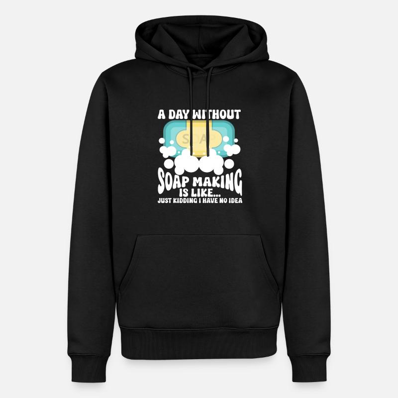 Savonnerie Savonnier - Sweat à capuche Premium bio Homme - noir