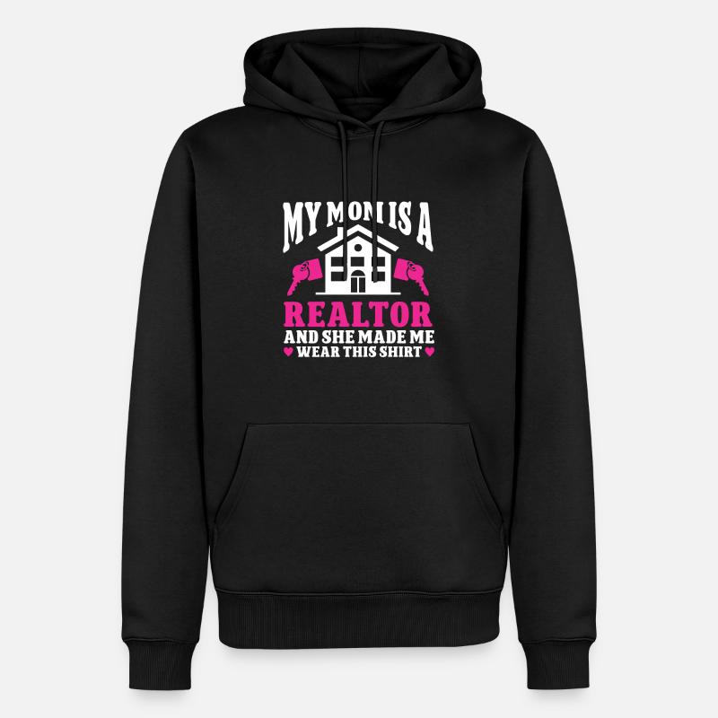 Agent immobilier Agent immobilier - Sweat à capuche Premium bio Homme - noir