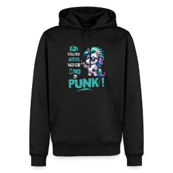 Je m’en fiche - Schmeiss alles hin werd Punk Punkrock - Sweat à capuche Premium bio Homme - noir - Devant - Nico (187cm)