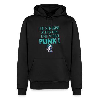Mir Egal - Schmeiss alles hin werd Punk Punkrock - Männer Premium Bio Hoodie - Schwarz - Vorne - Nico (187cm)