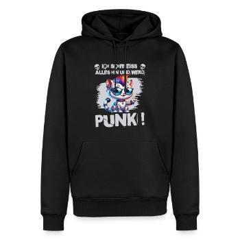 Je m’en fiche - Schmeiss alles hin werd Punk Punkrock - Sweat à capuche Premium bio Homme - noir - Devant - Nico (187cm)