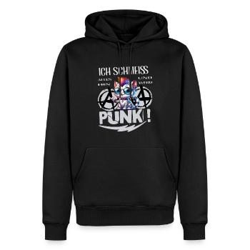 Je m’en fiche - Schmeiss alles hin werd Punk Punkrock - Sweat à capuche Premium bio Homme - noir - Devant - Nico (187cm)