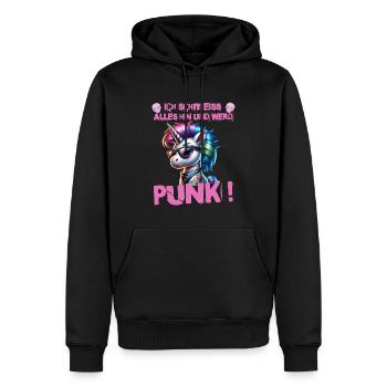 Je m’en fiche - Schmeiss alles hin werd Punk Punkrock - Sweat à capuche Premium bio Homme - noir - Devant - Nico (187cm)