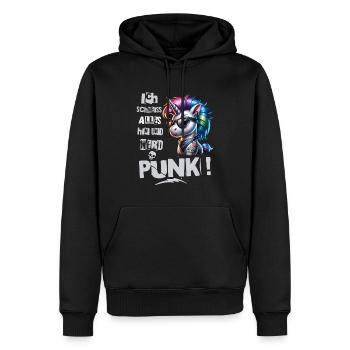 Je m’en fiche - Schmeiss alles hin werd Punk Punkrock - Sweat à capuche Premium bio Homme - noir - Devant - Nico (187cm)