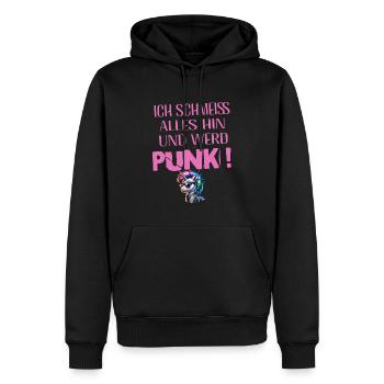 Mir Egal - Schmeiss alles hin werd Punk Punkrock - Männer Premium Bio Hoodie - Schwarz - Vorne - Nico (187cm)