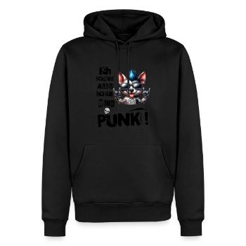 Je m’en fiche - Schmeiss alles hin werd Punk Punkrock - Sweat à capuche Premium bio Homme - noir - Devant - Nico (187cm)