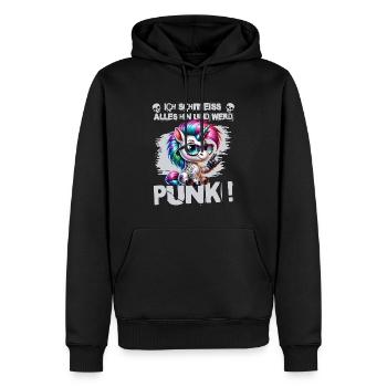 Je m’en fiche - Schmeiss alles hin werd Punk Punkrock - Sweat à capuche Premium bio Homme - noir - Devant - Nico (187cm)