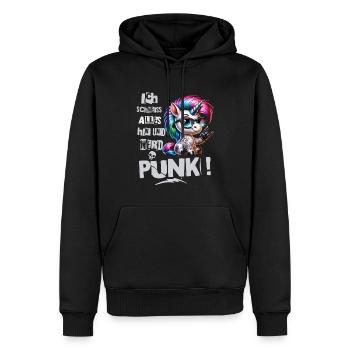 Je m’en fiche - Schmeiss alles hin werd Punk Punkrock - Sweat à capuche Premium bio Homme - noir - Devant - Nico (187cm)