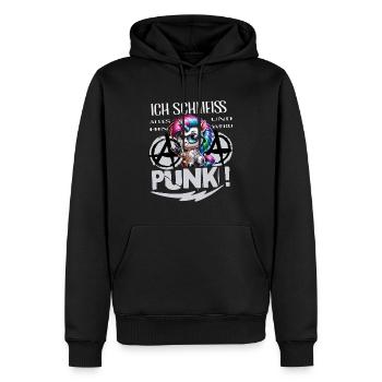 Je m’en fiche - Schmeiss alles hin werd Punk Punkrock - Sweat à capuche Premium bio Homme - noir - Devant - Nico (187cm)