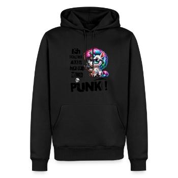 Je m’en fiche - Schmeiss alles hin werd Punk Punkrock - Sweat à capuche Premium bio Homme - noir - Devant - Nico (187cm)