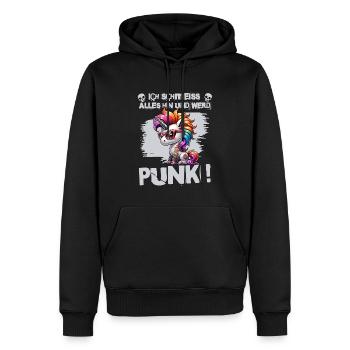 Je m’en fiche - Schmeiss alles hin werd Punk Punkrock - Sweat à capuche Premium bio Homme - noir - Devant - Nico (187cm)